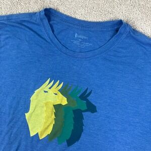 Cotopaxi Graphic T-Shirt Llama Sequence Men L Blue Crew Short Sleeve Athleisure